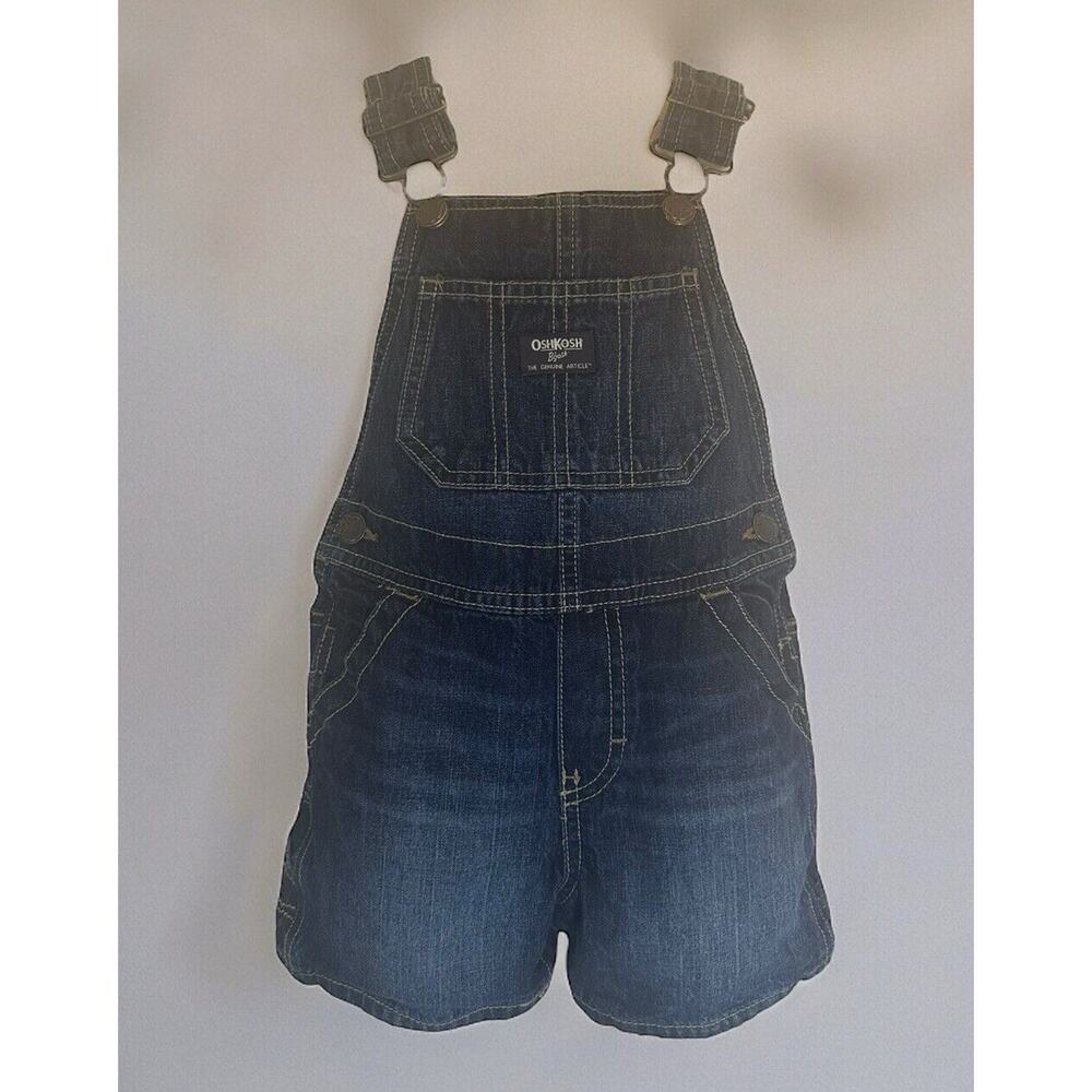 Oshkosh Overalls Short Denim Blue Sz 3-T
